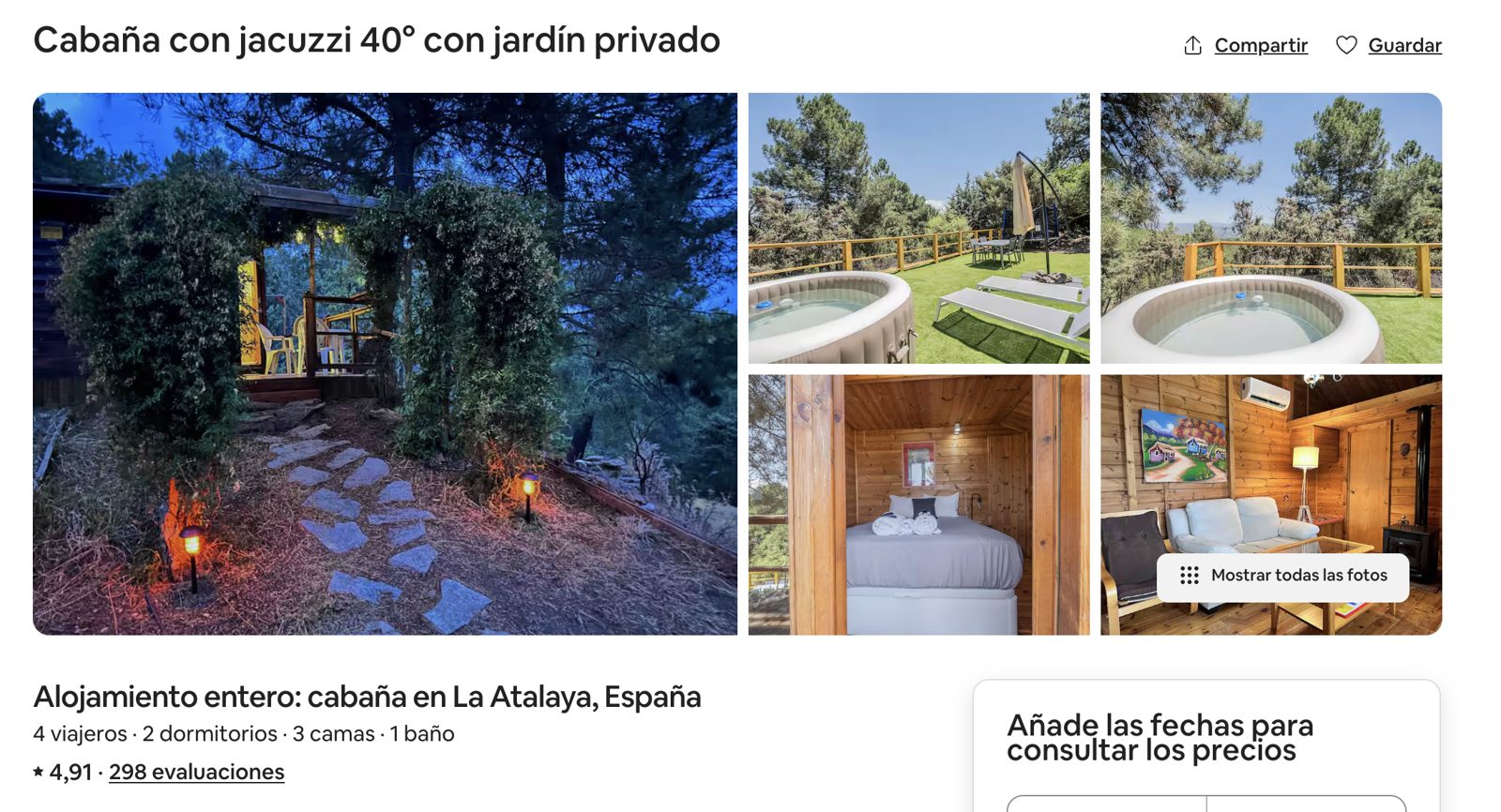 Cabaña Amatista — anuncio actual en Airbnb