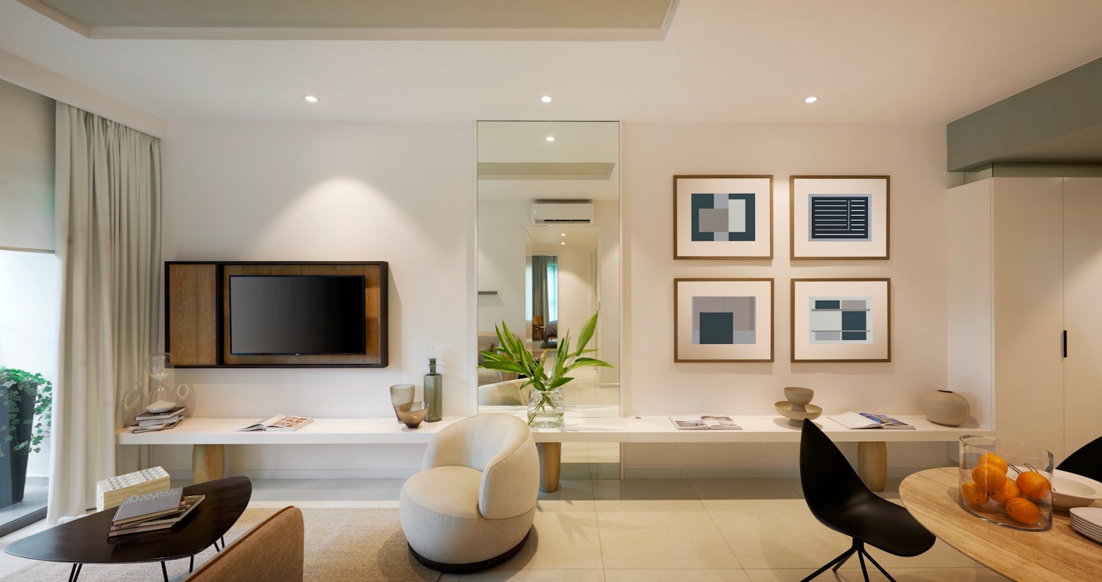 Interior cuidado de una vivienda