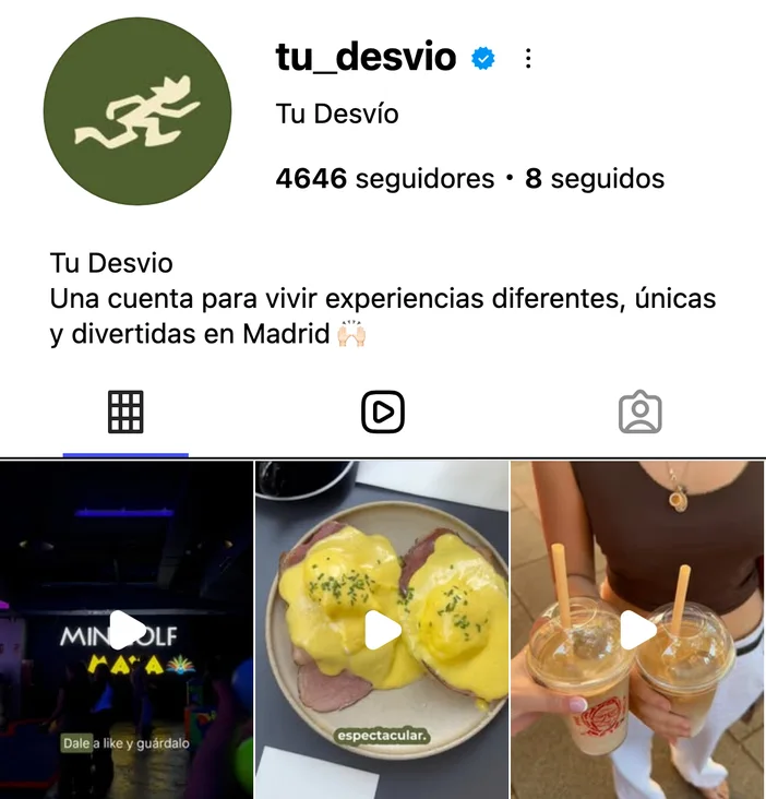 Perfil do Instagram @tu desvio com 4.646 seguidores (captura do 27-09-2026)
